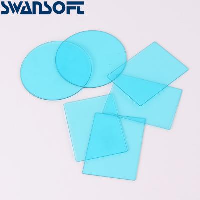 China Blue glass filter bg39 blue glass cut glass UV IR Cut Colored Filter Bandpass Blue Glass Optical Filter BG39 Multicoated for sale