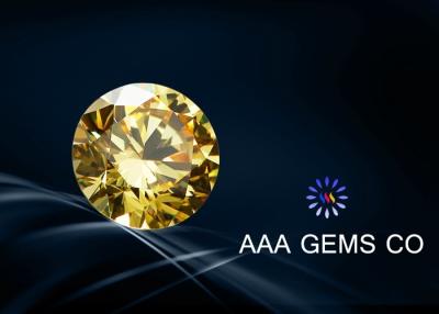 China Forma del diamante amarillo de Moissanite de 2 quilates con ocho corazones ocho flechas 6.5m m en venta