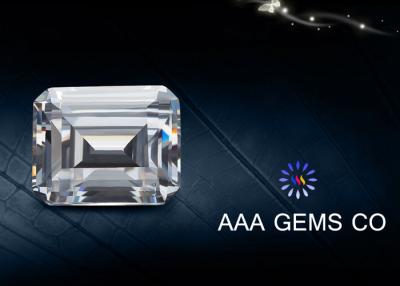China Supper White Emerald Cut Moissanite 4 Carat Middle Size 5mm x 7 Mm for sale