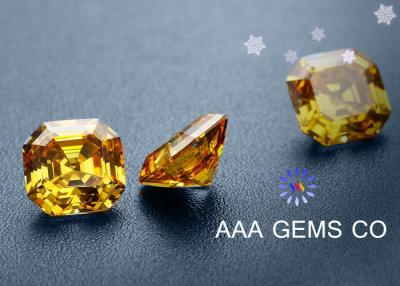 China Princess Fancy Cutting Decoration Colored Moissanite Champagne Orange Color for sale