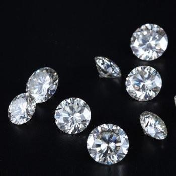 China Round Brilliant Cut Genuine Loose Moissanite 1Ct 6.5Mm Off White Gem for sale