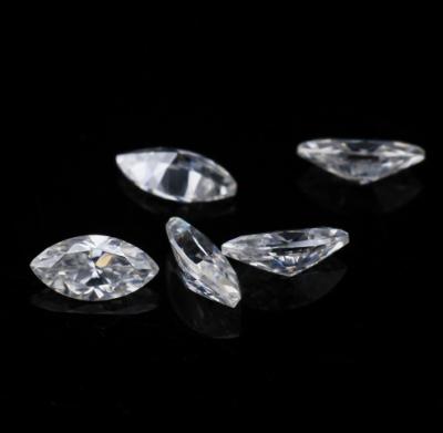 China Loose Synthetic Moissanite Gemstone Tested Positive 1 Carat Marquise Shape for sale