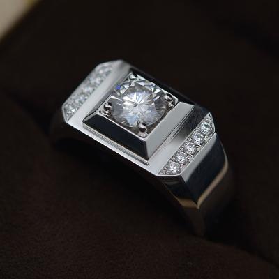 China DEF VVS Super White Moissanite Jewelry , Brilliant Cutting 1 Carat Moissanite Ring for sale