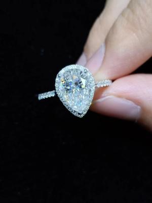 China Del AAA de las gemas del moissanite anillo de alta calidad en 18K, jewerly oro 14K. en venta