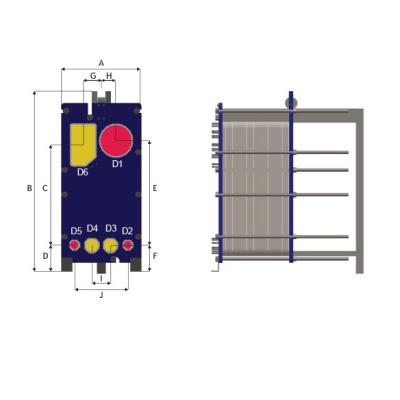 China EPDM Gasket Plate Heat Exchanger Evaporator para Sistema de Refrigeração à venda