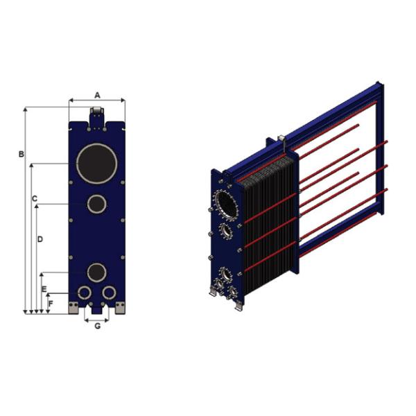 Quality Industrial Condenser Plate Heat Exchanger With Detachable Gasket for sale