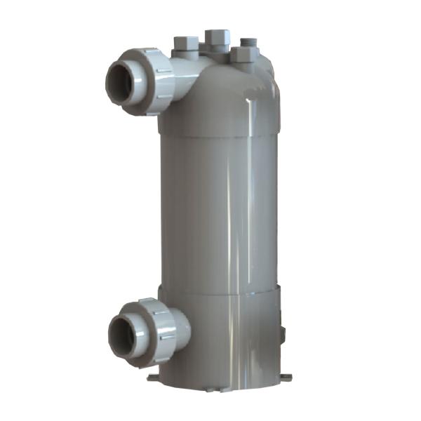 Quality Titanium Heat Exchanger Tube PVC Shell Heat Exchanger for Swimming Pool Heat Pump Aquarium Chiller for sale