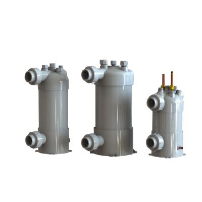 China Titanium Tube PVC Shell Heat Exchanger for Swimming Pool Heat Pump,Aquarium Chiller Evaporator for sale