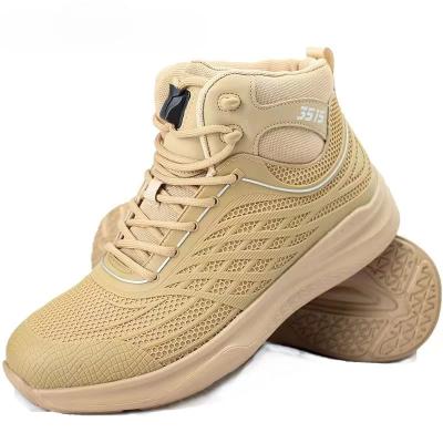 China High Quality Sand Color Tactical Boots Men Ultralight  Anti Stab Outdoor Short Boots for sale