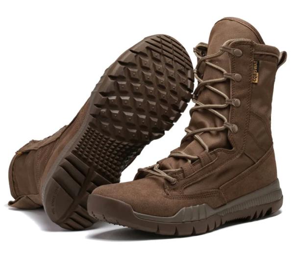 Quality Black Mens Brown Military Boots Desert Ultralight Breathable High Top Tactical for sale