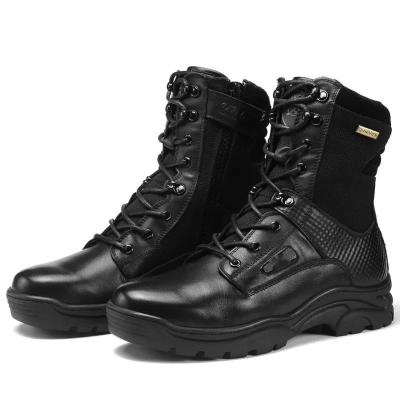 China High-quality men's waterproof shoes mid-tube wear-resistant cowhide tactical boots for sale
