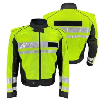 China Politie Fluorescerende jas Reflectieve vest Motorrijden Draag kleding Te koop