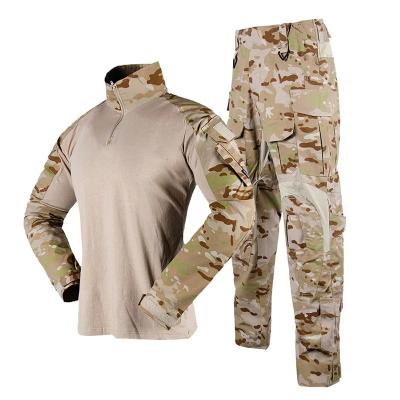 China Tan Tactical Military Uniform Windproof Breathable Protective G2 G3 Suit Frog Uniform for sale