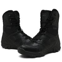 Quality High Quality Leather Combat Tactical Boots Waterproof High Top Black Genuine for sale