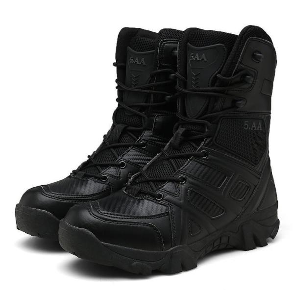 Quality High Quality Leather Combat Tactical Boots Waterproof High Top Black Genuine for sale