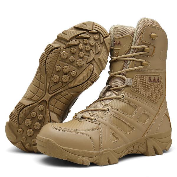 Quality High Quality Leather Combat Tactical Boots Waterproof High Top Black Genuine for sale