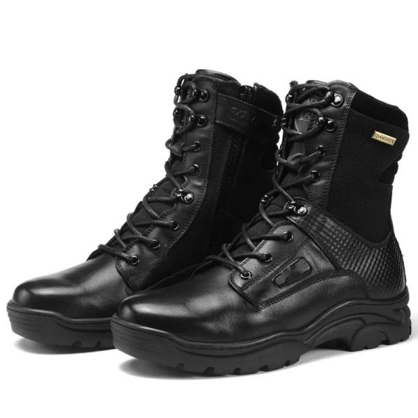 Quality High Quality Custom Round Head Toe Style Midi Military Boots Maximum Security for sale