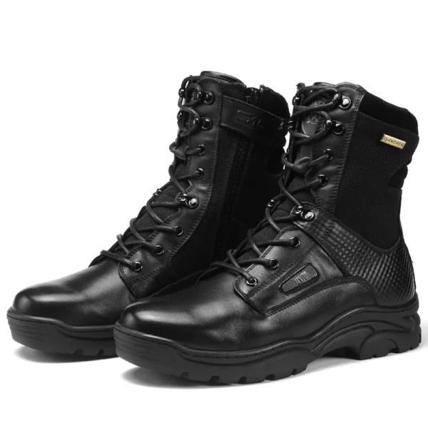 Quality Military Boots Genuine Leather with EVA Upper Material and Oil-resistant Rubber for sale