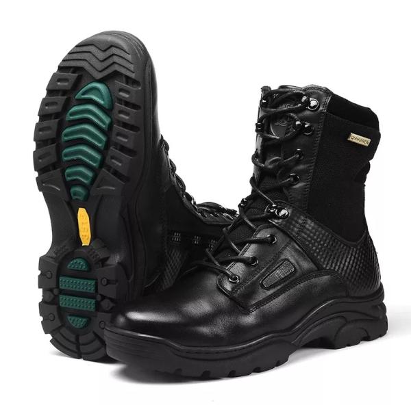 Quality Military Boots Genuine Leather with EVA Upper Material and Oil-resistant Rubber for sale