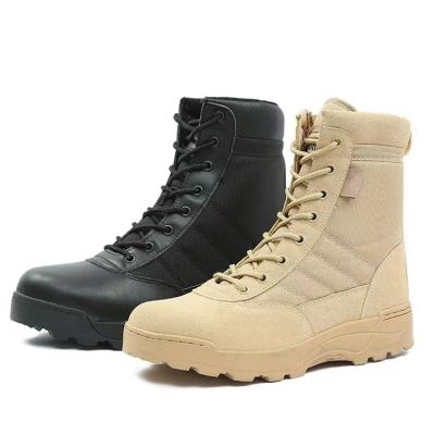 China Custom Ghana Panama Black full leather combat combat shoes jungle waterproof men tactical military boots à venda