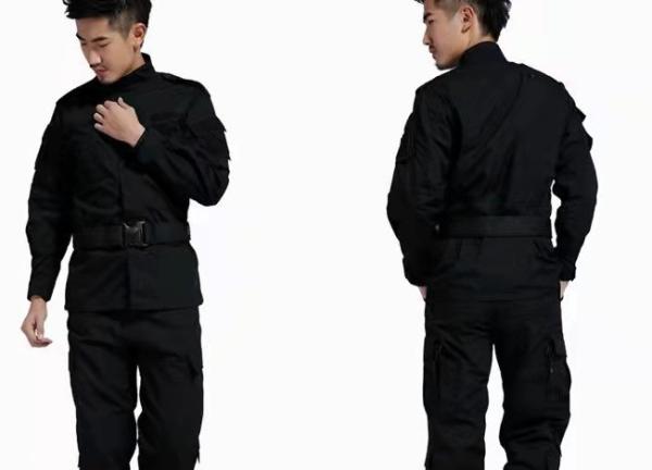 Quality Black Military Uniform For Wedding jacket Tearproof Mesh Man for sale