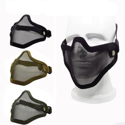 China Militaire apparatuur Half Face Draadmasker Buitenveld Gezichtsbescherming Beschermingsmasker Mesh Te koop