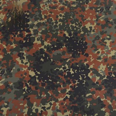 China Military Camouflage Fabric Material Polyester Cotton Blend German Spotted Thick Gauze Card for sale