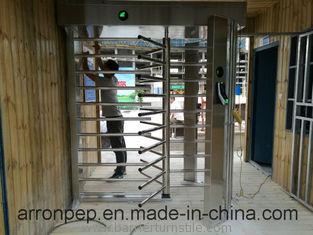 China Fingerprint full height Access Control Turnstile Gate , Pedestrian Subway Turnstile for sale