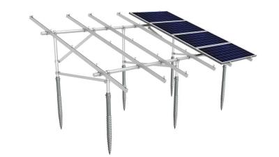 China Customized Free Standing Solar Panel Frames Screw / Concrete Installation for sale