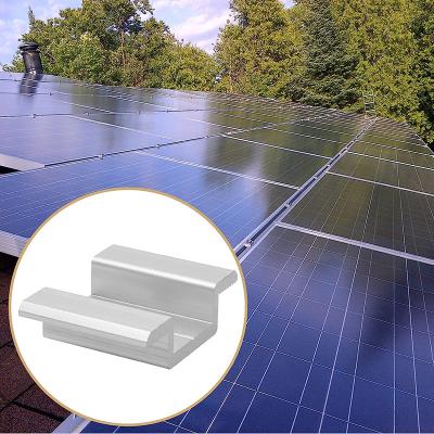 中国 非錆びる金属の太陽電池パネルの屋根クランプ 40/50/60/80mm 1.5KN/M2 雪荷重 販売のため