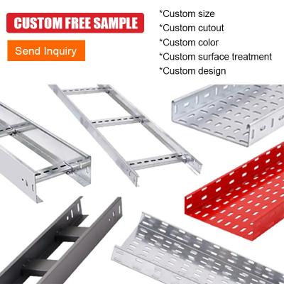 China Corrosion Proof Customized Hot Dip Galvanized Cable Tray 50mm-900mm for sale