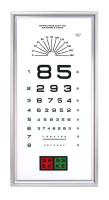Cina grafico principale oftalmico di acuità visiva di cura 3m dell'occhio di 60*30cm in vendita
