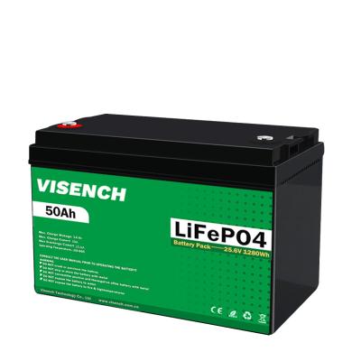 中国 Visench Energy Storage 24V 50Ah RV Lithium Iron Phosphate Battery 24V Lifepo4 Battery 販売のため