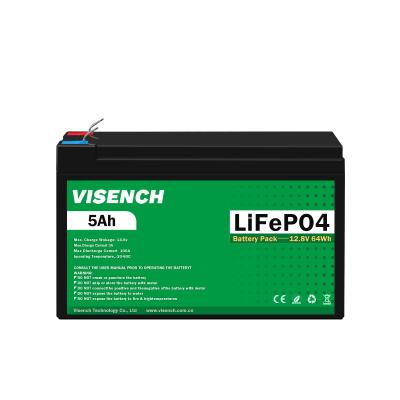 중국 Visench Direct factory high quality 12v 5ah  Deep 6000 Cycles Solar Lifepo4 lithium battery 12v deep cycle battery 판매용