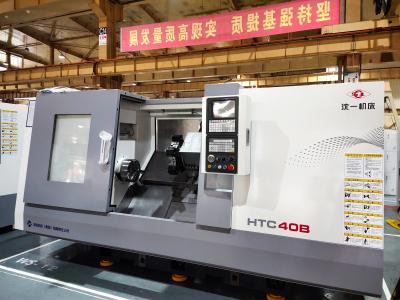 중국 15KW 11KW 모터 SMTCL SYMG가 있는 HTC40B/1000 경사 침대 CNC 선반 수평한 기계 판매용