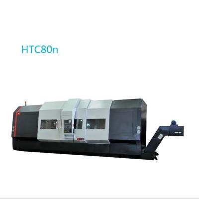 Chine 45 vitesse de rotation élevée horizontale de la machine HTC80n de tour de commande numérique par ordinateur de lit de pente du degré HTC à vendre