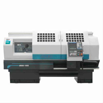China Flat Bed Torno CNC Lathe Machines CKA6166 11KW With D8 spindle nose for sale
