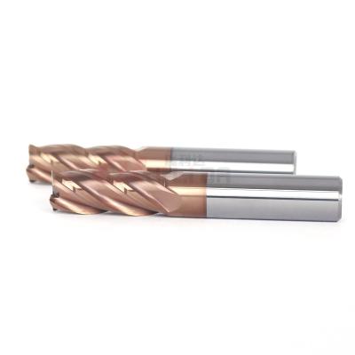 China Bull Endmill 4 Flutes Solid Carbide Corner Radius End Mills HRC55 for sale