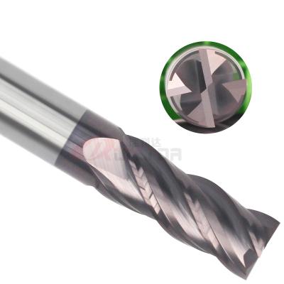 China 12mm 1/2“ 4 Flöten-Karbid-Schaftfräser für Edelstahl-variablen Helix zu verkaufen