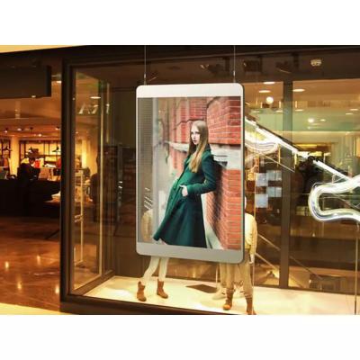 Китай Плакат экрана приведенного Wifi 4G на открытом воздухе прозрачный для магазина розничной торговли продается