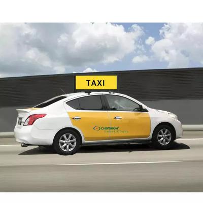 China Two Side Outdoor Taxi Top Led Display Advertising Signs P2 P2.5 P3 P4 P5 for sale