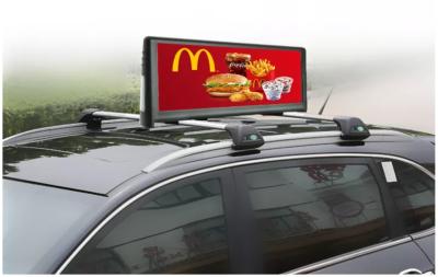 China Double Sided Advertising Taxi Top Led Display Roof For Car 4g Wifi 5mm P5 for sale