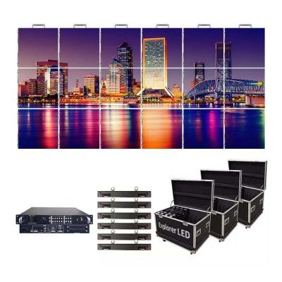 中国 P3.91 P4.81 500x500 alumnim and iron cabinet LED Video Wall Outdoor 販売のため