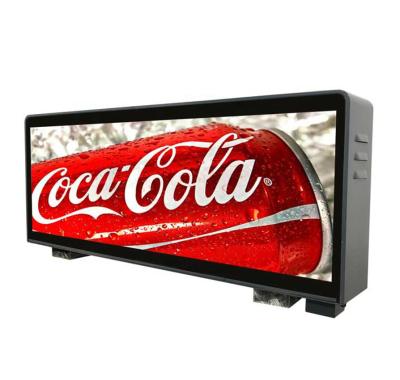 China P4 Outdoor IP67 Led Taxi Roof Signs 64×32dots Electronic Display Panel for sale