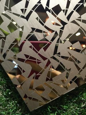 China Titanium Coated Decoraive Pattern Stainless Steel Metal Sheet For Hotel Lobby Wall Panels for sale
