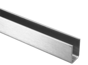 China China manufacturers Mirror Satin Finish Stainless Steel U Channel Sizes For Glass Profile for sale