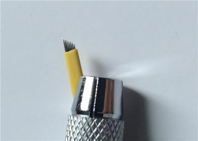China 0.25mm 7 agulhas da sobrancelha 3D Microblading dos pinos de aço inoxidável para a composição permanente à venda