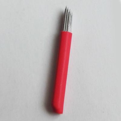 China Round 17RL Fog 3D Emberiory Manual Pen Permanent Makeup Needles Blade for Lip for sale