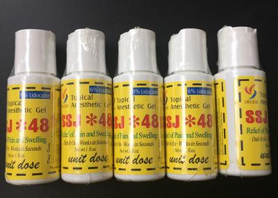 China SSJ*48 Pain Relief Tattoo Numb Cream Instant Anesthetic Cream 6% Topical Tattoo Gel for sale