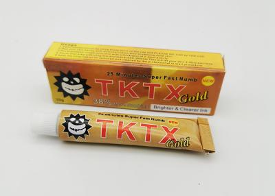China 38% Gold TKTX Semi Permanent Makeup Tattoo Anesthetic Cream for sale